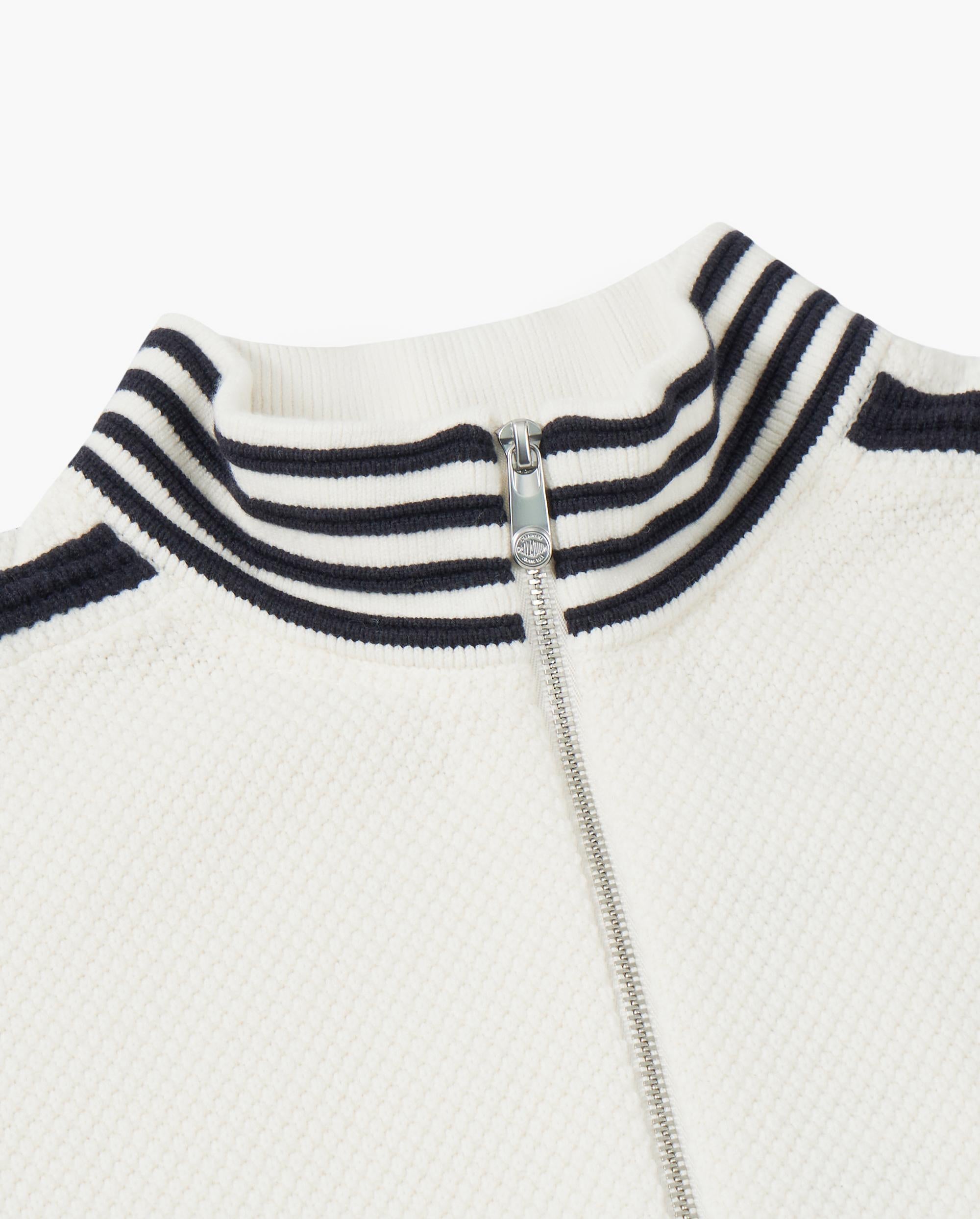 1912838-262 | WOMEN'S IRIS LOGO SIDE TAPED JACKET CARDIGAN | MARSHMALLOW