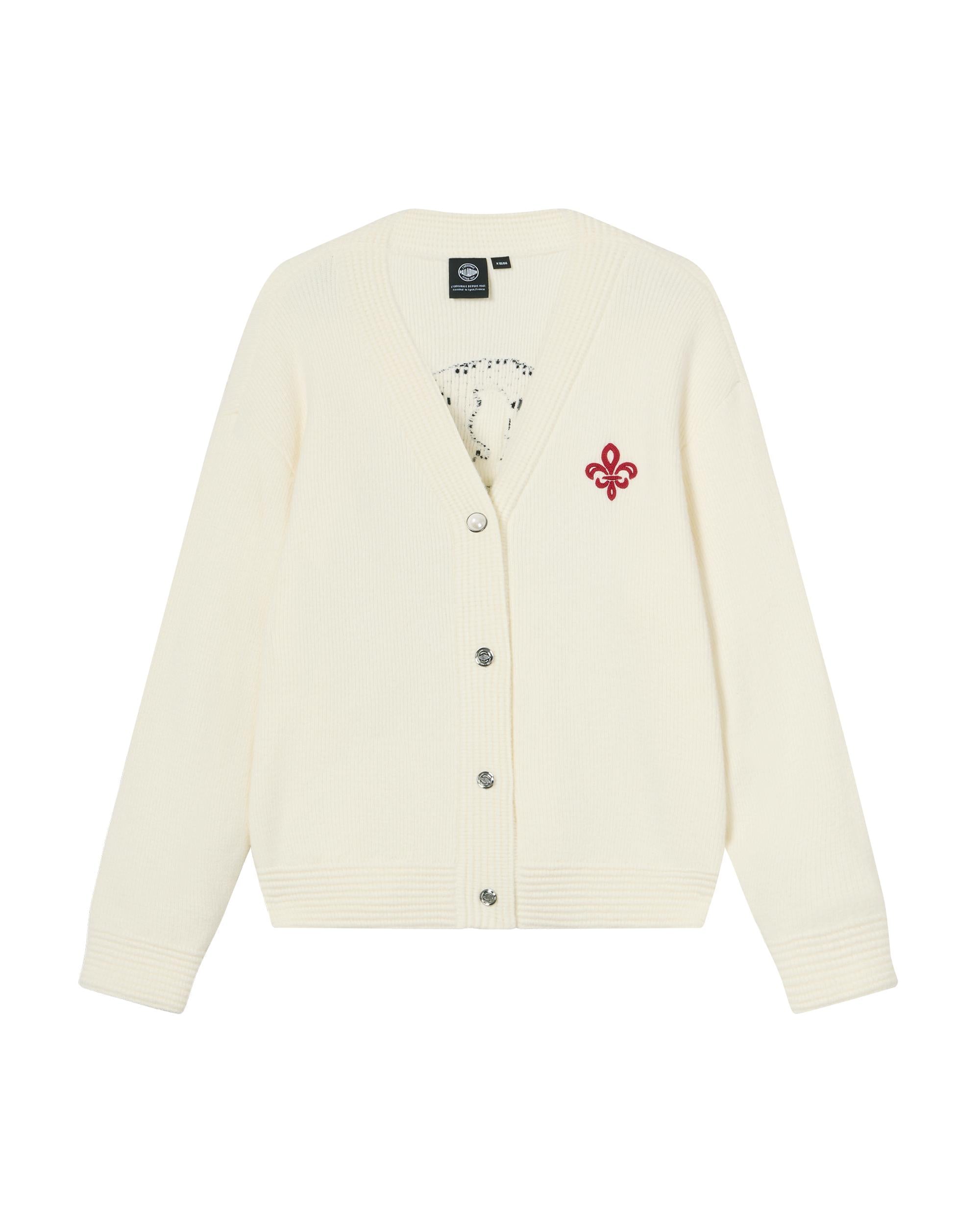 1912839-232 | WOMEN'S IRIS LOGO CNY THEME PRINTED CARDIGAN | VANILLA ICE