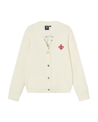 1912839-232 | WOMEN'S IRIS LOGO CNY THEME PRINTED CARDIGAN | VANILLA ICE