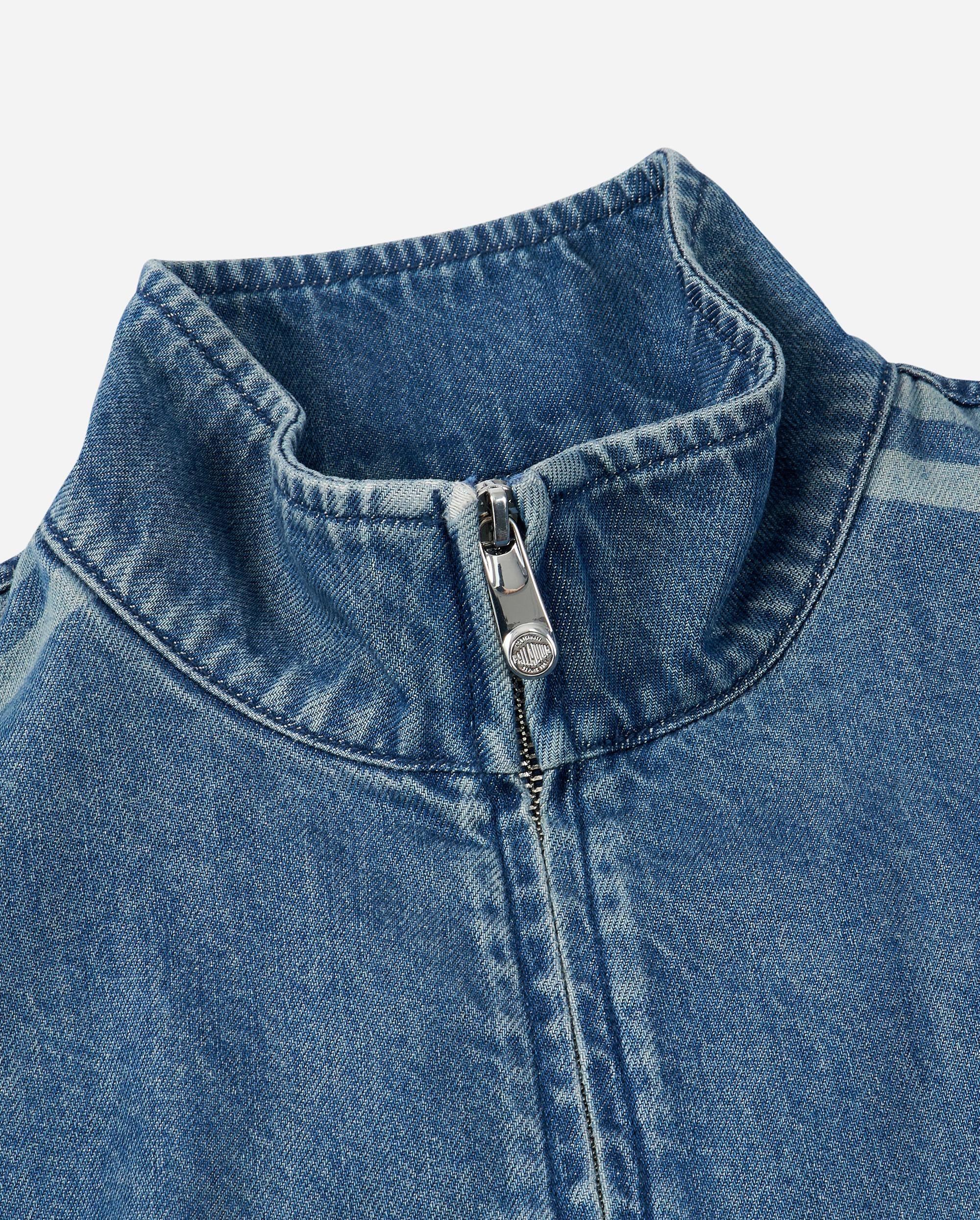 1912869-481 | WOMEN'S SIDE STRIPE LOOSE FIT CROPPED DENIM JACKET | VINTAGE INDIGO