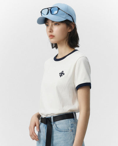 1913061-262 | WOMEN'S IRIS LOGO COTTON T-SHIRT | MARSHMALLOW