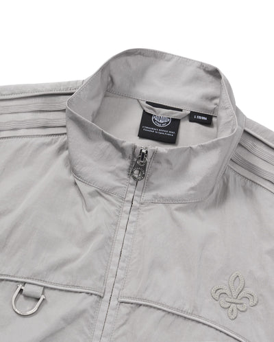 1913612-033 | WOMEN'S LOOSE FIT CROPPED SIDE STRIPES JACKET | DRIZZLE