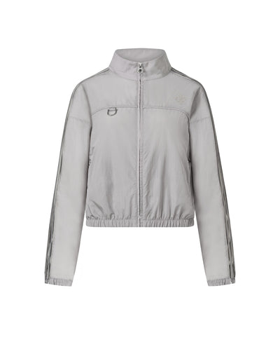 1913612-033 | WOMEN'S LOOSE FIT CROPPED SIDE STRIPES JACKET | DRIZZLE