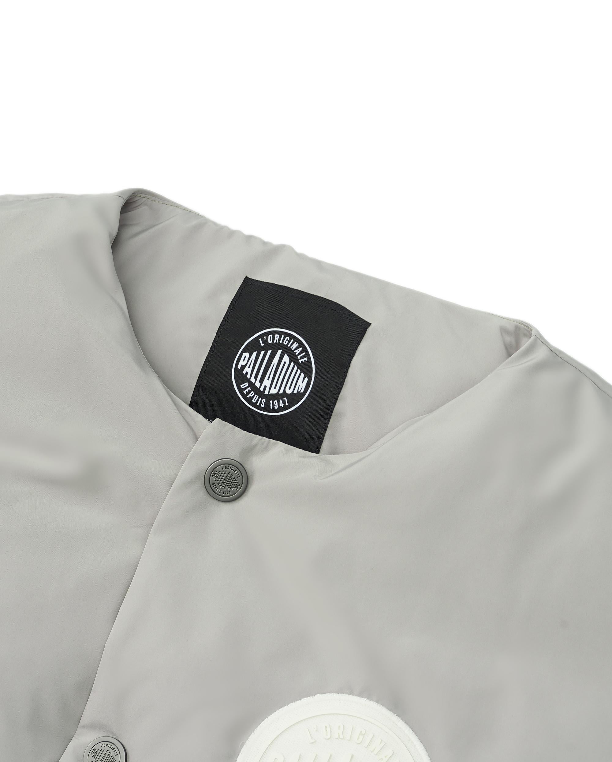 198969-031 | WOMEN'S PALLADIUM LOGO DOWN JACKET | FLINT GRAY