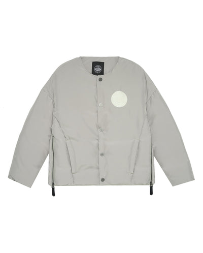 198969-031 | WOMEN'S PALLADIUM LOGO DOWN JACKET | FLINT GRAY