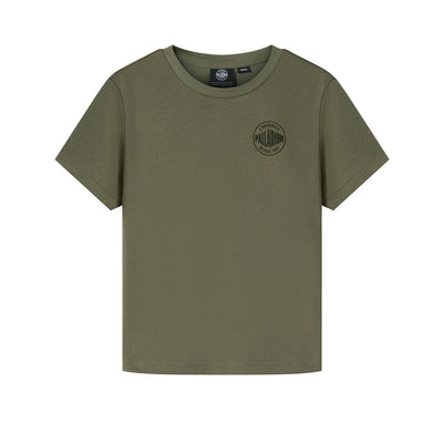 199739-367 | WOMEN'S HERITAGE PALLADIUM LOGO COTTON T-SHIRT | TEA LEAF