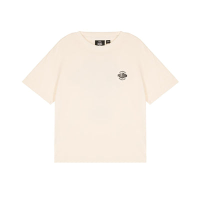 199812-262 | WOMEN'S PALLADIUM LOGO LOOSE FIT COTTON T-SHIRT | MARSHMALLOW
