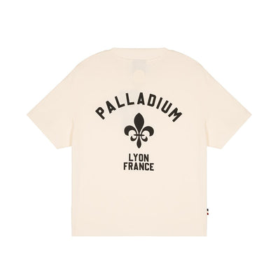 199812-262 | WOMEN'S PALLADIUM LOGO LOOSE FIT COTTON T-SHIRT | MARSHMALLOW