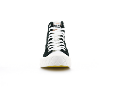 77015-030-M | PALLA ACE CANVAS MID | BLACK/MASHMALLLOW