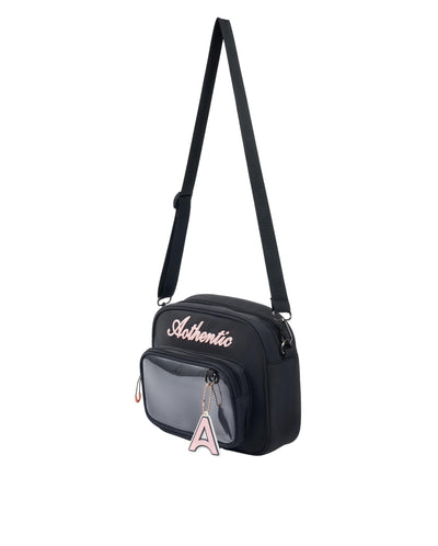 BG770-032 | AOTHENTIC LOGO CLEAR CROSSBODY BAG | TAP SHOE