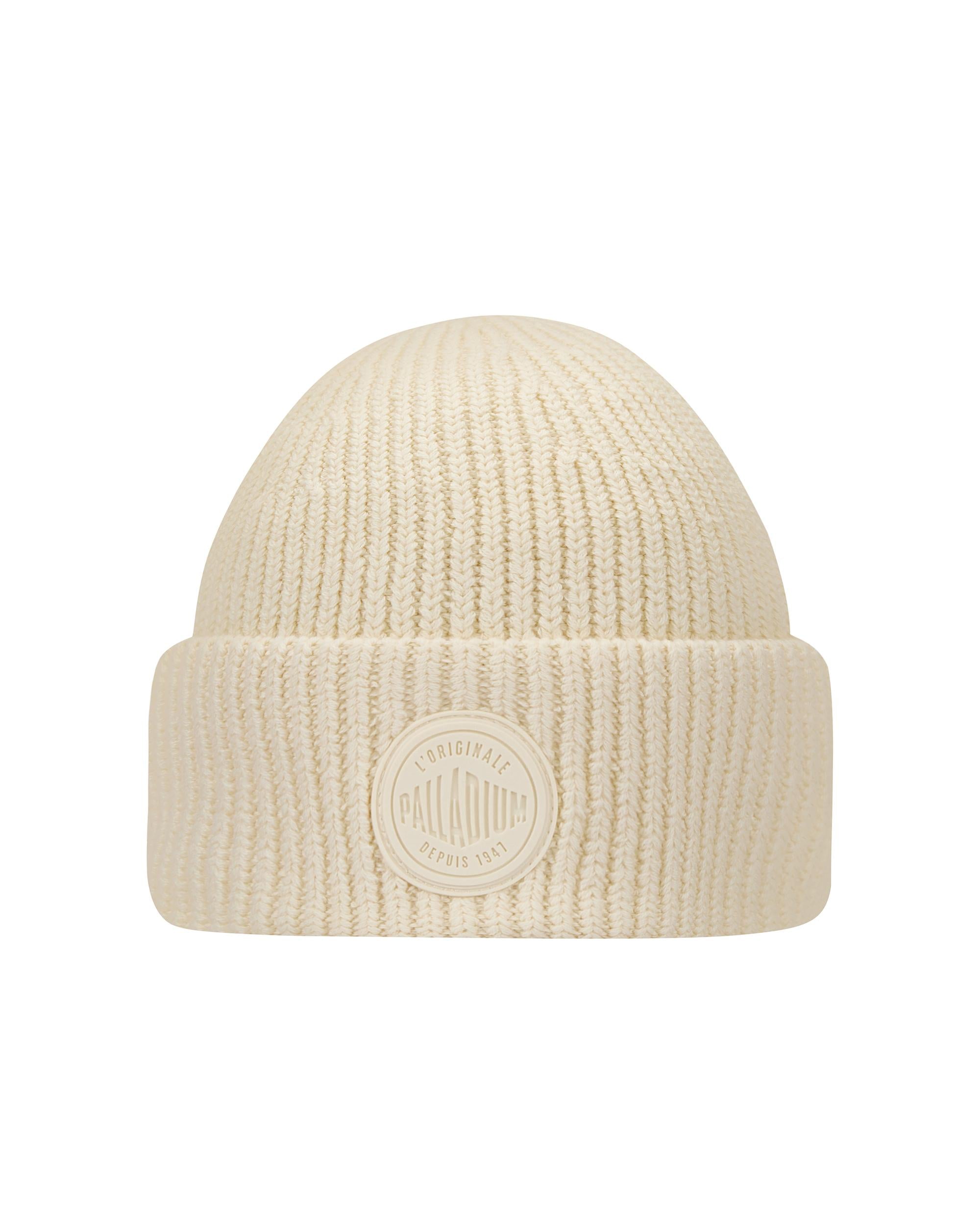 C3547-262 | EMBROIDERED PALLADIUM LOGO BEANIE | MARSHMALLOW