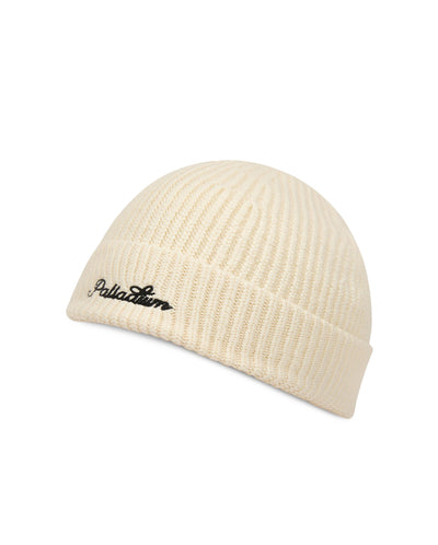 C3547-262 | EMBROIDERED PALLADIUM LOGO BEANIE | MARSHMALLOW